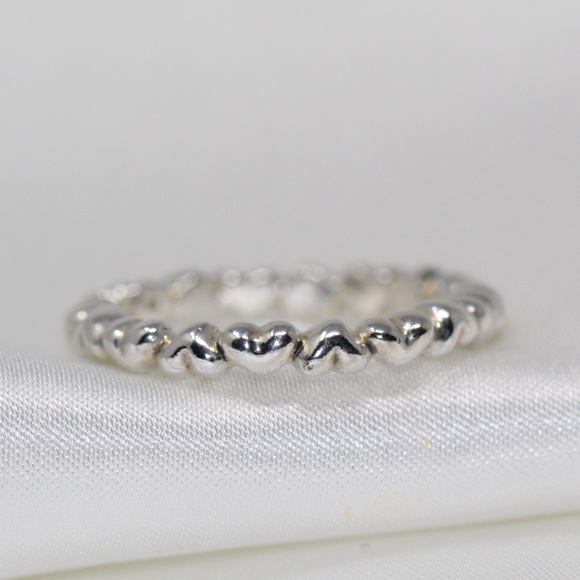 Pandora Jewelry - PANDORA Sterling Silver Forever Love Hearts Band Ring - size 5